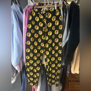 Black Pants with Cartoon Print
